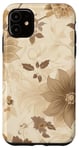 Coque pour iPhone 11 Beige neutre chic || beige fleur