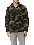 Brandit Teddy Fleece Pullover Winter Jumper With Fleece Lined Hunting Outdoor Plush - Darkcamo, XL