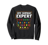 NYC New York City Subway Expert Train Station Signs Graphic Sweatshirt