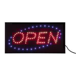 LED-skylt Securit Open Röd + Blå 24x48cm