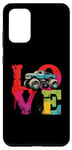 Galaxy S20+ Love Monster Truck - Vintage Colorful Off Roader Truck Lover Case