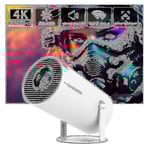 Projektor 4K Android 11 Dual Wifi6 200 Ansi Allwinner H713 Bt5.0 1080p 1280*720p Hemmabio Utomhus Bärbar Projektor
