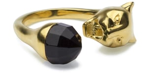 SYSTER P Panthera Ring Gold Black Onyx Unisex
