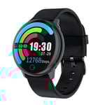 Montre Connectée pour Femmes Homme Sport Avec Étanche Podomètre Calorie Fitness Tracker d'Activité pour Android iOS-Noir