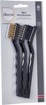 Harris 101064301 Essentials Mini Wire Brush 3 Pack, Nylon, Steel, 1 x Brass