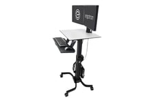 Ergotron WorkFit-C Dual - siddende/stående arbejdsstation - rektangulær - grå
