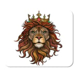 Mousepad Computer Notepad Office Colorful Crown Color King Lion Yellow Tattoo Geometric Sketch Home School Game Player Computer Worker Inch