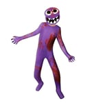Rainbow Friends Cosplay Kostym för Barn 5-12 År Lila Jumpsuit Present 5-6 Years