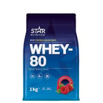 <![CDATA[Star Nutrition Whey-80 Myseprotein - 1 kg - Raspberry]]>