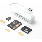 Lecteur de carte Micro SD pour iPhone 15, [certifié MFI] mémoire USB type C lecteur de carte SD lecteur de carte SD SD TF XD pour iPhone 15pro / 15