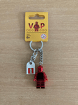 Lego Minifigure 5005205 Chrome Red VIP Keychain Keyring Brand New