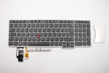 Lenovo ThinkPad E580 E590 Keyboard German Silver Backlit 01YN752