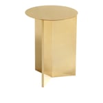 Slit Table Round High - Brass