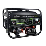 Tecnoware Power Systems Générateur de Courant 4200 VA, Moteur Essence 4 Temps, Démarrage Électrique et Manuel, Réservoir 15L Autonomie Prolongée, Compact et Portable, Noir