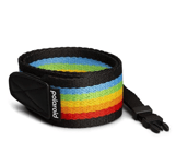 Polaroid Camera Flat Strap - Black / Rainbow
