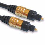 Quality 5m Digital Optical Cable Fibre Optic Audio Lead Gold Shells 16.40ft