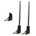 Bingfu Telescopic FM Antenna (2-Pack) with 3.5mm Connector Compatible with Mobile Cell Phone FM Radio Bose Wave Music System Indoor Radio Bluetooth Stereo Receiver AV Audio Vedio Home Theater Receiver