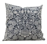 Sunflower kuddfodral indigo William Morris