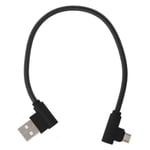 Braided 90 Degree Right Angle Micro USB Fast Data Sync Charger Cable -25cm