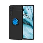 LAGUI Compatible for OnePlus Nord 5G Case, Magnetic Car Mount Dedicated Cover With finger Ring Holder. blue+black