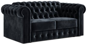 Jay-Be Chesterfield Velvet 2 Seater Sofa Bed - Charcoal
