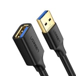 Ugreen USB-A (hann) - USB-A (hun) 3.0 adapter forlengelseskabel, 5 Gb/s, 0,5 m - Svart