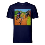 T-Shirt Homme Col Rond Tintin Tour De France Maillot Jaune Bd Vintage