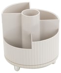 Clas Ohlson Empire S roterande liten sminkförvaring, beige