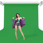 Seamless Background Paper Backdrop 2.72 x 10m, Chromagreen, 54, Green Screen Backdrops Paper Roll for Photography Video and Television Portrait Children Photography Exhibitions Window Displays Studio