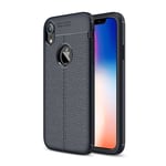 Apple iPhone XR Leather Texture Case Navy