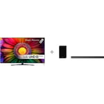 LG UR8100 55" 4K LED TV + LG SPD75YA 3.1.2 Dolby Atmos Soundbar -tuotepaketti