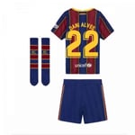 2020-2021 Barcelona Home Little Boys Mini Kit (Dani Alves 22)