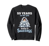 55 Years on the Job Buried in Success 55th Work Anniversary Sweatshirt