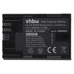 vhbw Batterie compatible avec Blackmagic Pocket Cinema 4K, Micro Studio Camera 4K, Micro Cinema Camera appareil photo (1600mAh, 7,2V, Li-ion)