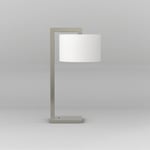 Ravello bordlampe - Matt Nikkel/Hvit skjerm