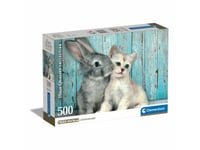 Clementoni High Quality Collection Cat & Bunny, 500 Styck, Djur, 18 År