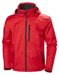 Helly-Hansen Men's Standard Crew Hooded Waterproof Windproof Breathable Rain Coat Jacket, 162 Red, X-Large