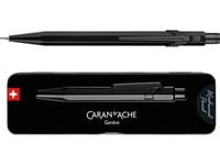 Caran D'ache Tryckpenna 844 Black Code, 0,7 Mm, Svart Sexkantig Cylinder Av Aluminium, Matt Svart Förkromning, - 1 St (844.496)