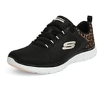 Skechers Women's Flex Appeal 4.0 Sneaker, Black, 4.5 UK
