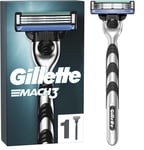 Mens Gillette Mach 3 Razor Handle + 1 Shaving Blade Head Precision Cut Steel New
