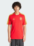 adidas Spain DNA 3-Stripes Tee - Red, Red, Size Xl, Men