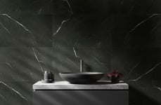 Dalle PVC Dumawall+ Sicilia noir mat 37,5 x 65 cm