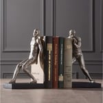 CHUTD Art Bookend Resin Book Ends, Gymnastics Human Body Bookends, Simple And Creative Study Decoration Books Rely On Office Book Stands Book Ends