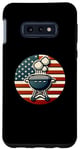 Coque pour Galaxy S10e Barbecue vintage patriotique avec drapeau américain