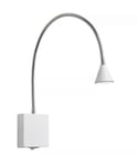 Buddy vegglampe for fast montering, fleksibel arm, LED 4000K 280lm