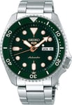 Seiko 5 Men's Automatic Watch with Green Dial and Stainless Steel Strap SRPD63K1