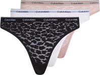 Calvin Klein Women's 3 Pack Bikini (Low-Rise) 000QD5069E Panties, Multicolour (Black/White/Subdued), M