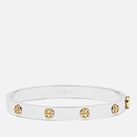 Tory Burch Miller Studded Silver-Tone Bracelet - L