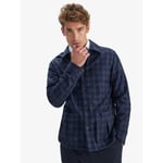 John Henric Overshirt Herr Ull Blå