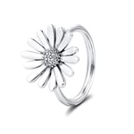 2020 Spring Pave Daisy Flower Statement Rings for Women 925 Silver DIY Fits for Original Pandora Bracelets Charm Fashion Jewelry (54#)